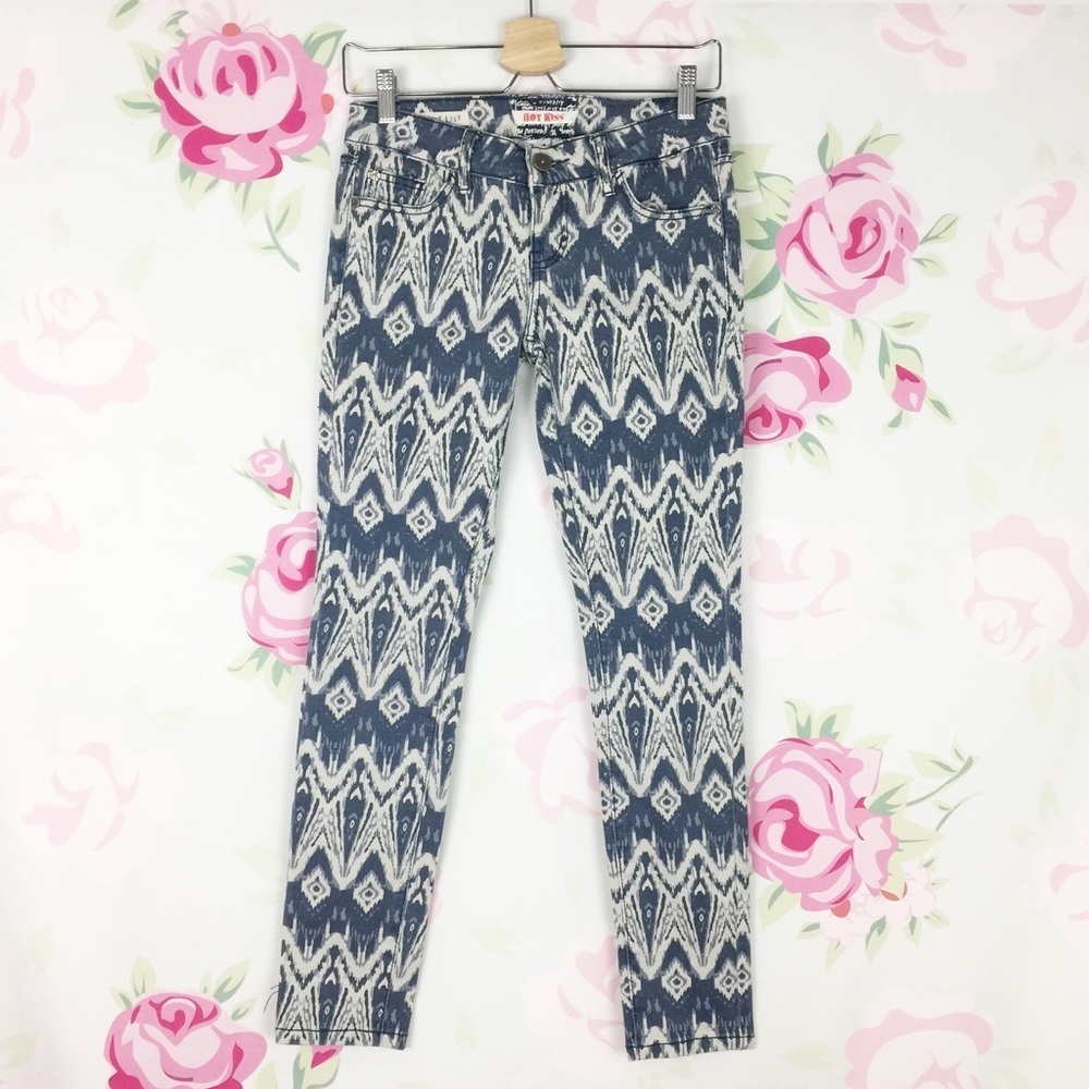 Hot Kiss Skinny Lily Boho Pattern Printed Jeans 4